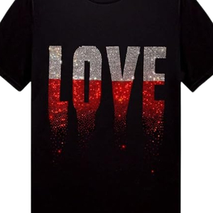 Camiseta de Algodón con Pedrería Premium para Mujer, Cuello Redondo, Suave y Transpirable, Ropa Casual, Proveedor OEM al por Mayor - Product Image 2