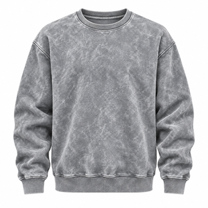 Sweat-shirts pour hommes à col rond surdimensionné, en coton 100% 380 g/m², couleur unie, avec logo imprimé personnalisé, appliqué, hiver - Product Image 2