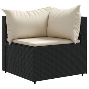 Ensemble de canapés de patio noir et blanc crème pour jardin, collection de meubles d'extérieur élégants - Product Image 3