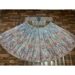Beautiful 2XL Party Wear Lehenga Choli with <b>Glitter</b> Work - Product Image 6