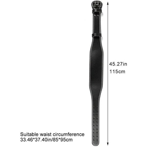 Cinturón de Levantamiento de Pesas de Cuero de Búfalo Genuino, Soporte Ajustable para la Cintura, Entrenamiento de Fuerza, Unisex, Cierre de Hebilla, Negro - Product Image 6