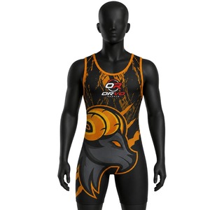 Débardeur de lutte unisexe respirant grande taille, coupe ajustée, imprimé par sublimation pour l'entraînement - Product Image 3