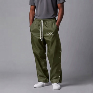 Manufacturers Streetwear Custom Windbreaker Side Button Snap Stripe Flared Jogger Sweatpants Track Nylon <b>Pants</b> for Men - Product Image 5
