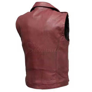 Nouvelle arrivée de gilets en cuir PU pour hommes, noirs, style hip-hop, cool, avec rivets métalliques, vente en gros personnalisée, gilets sans manches en similicuir - Product Image 3
