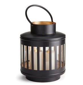 Stylish Home Decorative Hanging Stainless Steel Metal & Glass Candle <b>Lantern</b> with <b>Black</b> Finished Handmade Customized - Product Image 1