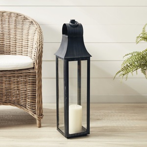 Lanterne en métal noir de luxe avec verre, style européen, pour Halloween, éclairage extérieur, décoration intérieure et extérieure pour la maison - Product Image 4