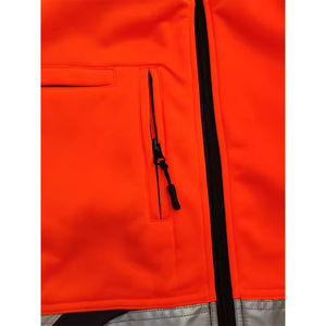 Sweat à capuche de sécurité haute visibilité ANSI Classe 3, réfléchissant, imperméable, avec LED clignotantes, fermeture éclair intégrale, OEM ODM, pour vêtements de travail de construction - Product Image 4