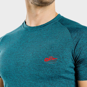 Camiseta Deportiva para Hombre, Corte Ajustado, Ligera, 180g, Tejido de Poliéster/Algodón, Transpirable, Ecológica, Cuello Redondo, para Fitness - Product Image 4