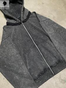 เสื้อสเวตเตอร์แบบสวมหัวแขนยาวผ้าคอตตอนระบายอากาศมีซิปพิมพ์ลายฤดูใบไม้ร่วง - Product Image 4