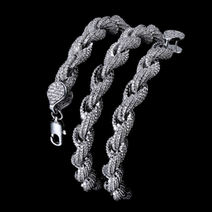 Fashion Moissanite Diamond <b>Rope</b> <b>Chain</b> Wholesale Personality Fashion Unisex Party Wedding Gift Diamond <b>Rope</b> <b>Chain</b> Necklace - Product Image 2