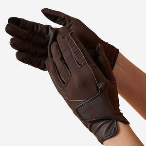 Guantes de equitación de piel de oveja auténtica, profesionales, con pantalla táctil, transpirables, ecológicos, con impresión por transferencia de calor - Product Image 3