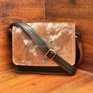 New Hair on Cowhide Leather Crossbody Flap <b>Bag</b> <b>for</b> <b>Women's</b> <b>Office</b> Travel <b>Women</b> Shoulder Handbags Custom Genuine Leather Purse - Product Image 2