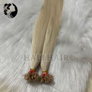 Vente en gros d'extensions de cheveux humains vierges vietnamiens Remy 100% Y pointe kératine pré-collée sans enchevêtrement Hali Super double/dessin unique - Product Image 4