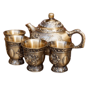 Pure Copper Vintage Coffee <b>Set</b> With Polish Finished For Restaurant Home And Hotel Kitchenware Metal <b>Tea</b> <b>Set</b> - Product Image 1