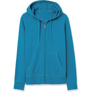Men's Hooded Zipper Sweatshirt Solid Color French Terry Cotton Casual Autumn Wear Regular Fit Breathable 320g Knitted - Product Image 5