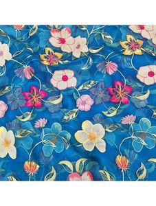 Tissu de luxe brodé en maille de polyester respirante, dentelle florale jacquard, pour robe de mariée, robe de soirée, matière textile de mode - Product Image 6