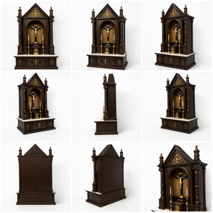 Meubles d'autel d'église en bois de teck sur mesure autel religieux artisanal de vente chaude pour les intérieurs d'église autel de Style Antique UK - Product Image 6