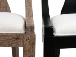 Modern Contemporary Wood Frame Upholstered <b>Dining</b> <b>Chair</b> with Curved Back Design in Natural and <b>Black</b> Finish Light - Product Image 3