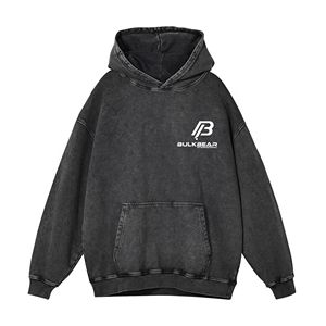 NO MOQ LOGO Custom Wholesale Women Distressed Acid Washed Hoodies - Product Image 3