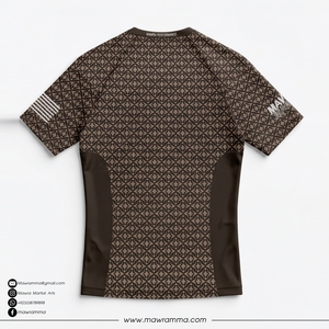 Maillots de compression personnalisés OEM à manches courtes pour hommes, extensibles dans 4 directions, sublimation, pour entraînement BJJ MMA Grappling, par Mawra MMA - Product Image 4