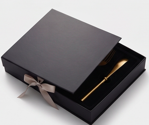 Ensemble de couverts minimalistes en or mat avec finition miroir, compatibles lave-vaisselle, pour mariage et usage quotidien - Product Image 6