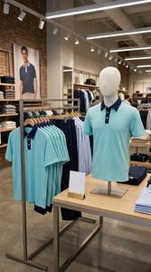 Chemise en polyester tricoté pour homme, respirante, séchage rapide, vêtements de sport décontractés, logo personnalisé, uniforme, chemise de golf, fournisseur en gros, OEM - Product Image 6