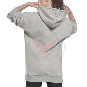 Ventes en gros de sweats à capuche surdimensionnés décontractés d'hiver pour femmes, design personnalisé, haute qualité, 100% coton, logo sur le devant - Product Image 2