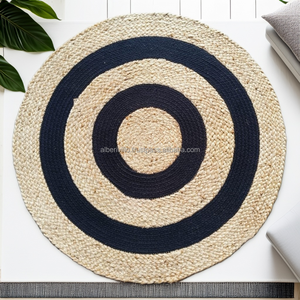 Premium Quality Jute Round <b>Rug</b> Sustainable Hand Knotted Jute Mats For <b>Outdoor</b> Decor from Indian Supplier - Product Image 3