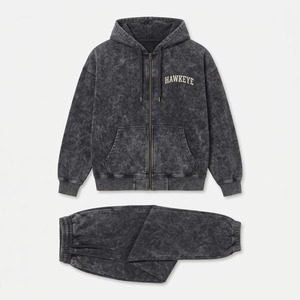 Conjunto Deportivo de Invierno para Hombre Hawk Eye Sports, Sudadera con Capucha de Tela Delgada y Forro Polar, Transpirable, Antibacteriano, Poliéster/Algodón - Product Image 3