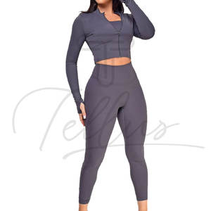 Conjunto Deportivo de 3 Piezas para Mujer, Diseño Moderno, Conjunto de Yoga Sostenible para Mujer, Venta al Por Mayor Personalizada - Product Image 4