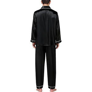 Pyjama d'été pour homme, ensemble short et haut à manches courtes, col rond, taille élastique, en mélange de coton doux et respirant, pour la maison et la détente - Product Image 4