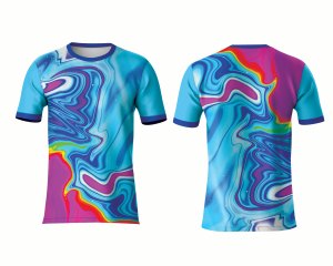 เสื้อยืดคอกลมแขนสั้นแบบสวมใส่สบาย น้ำหนัก 180 กรัม ผลิตจากผ้าถักโพลีเอสเตอร์ 100% ระบายอากาศได้ดี แห้งเร็ว เหมาะสำหรับงานซับลิเมชั่น - Product Image 1