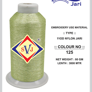 Premium Silver Metallic Filament Nylon Zari Thread 110D Durable Shiny Embroidery <b>Yarn</b> Textile Ethnic Wear Decoration SHREE - Product Image 1