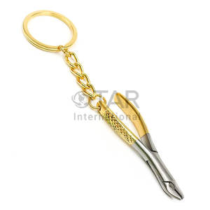 Porte-clés Pince à Dents Dorée – Mini Outil d'Extraction Dentaire – Cadeau pour Dentiste – Instrument Dentaire Portable – Accessoire Anneau de Clés - Product Image 2