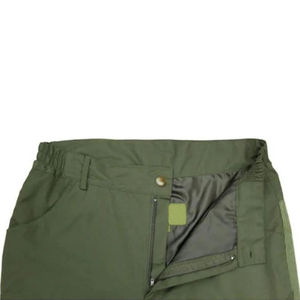 Pantalon de chasse pour homme, design uni, renfort aux genoux, poches zippées, tissu en toile, respirant, coupe-vent, doublure en coton - Product Image 3