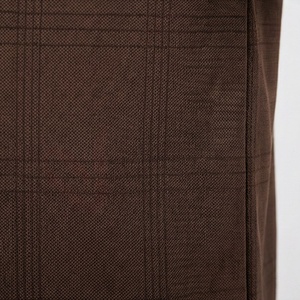 Polo à manches courtes en tissu écossais marron pour homme, coupe classique, décontracté, avec boutons - Product Image 5