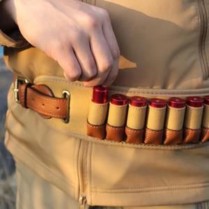 Porte-cartouches de chasse 20GA et 12GA, bandoulière pour munitions avec pochettes MOLLE - Toile et cuir 10x/6x - Product Image 5