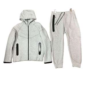 Reflective Winter Mens Tracksuit Solid Color <b>Hoodie</b> & Jogger Set Breathable Eco-Friendly <b>Lightweight</b> Polyester Sportswear - Product Image 5
