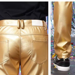 Pantalon en cuir décontracté léger et droit pour homme, imperméable et respirant, prix de gros abordable pour adultes - Product Image 6