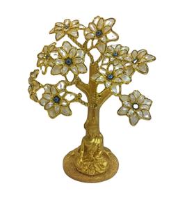 Bouddha qui rit assis sous l'arbre du mauvais œil de fleur pour la bonne chance/bouddha qui rit sous la statue d'arbre/figurine de bouddha qui rit - Product Image 2