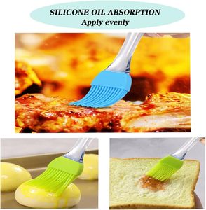 Made in India <b>Heat</b> Resistant Butter Spread Silicone Spatula and <b>Brush</b> Colorful Kitchen Scraper Utensils - Product Image 4