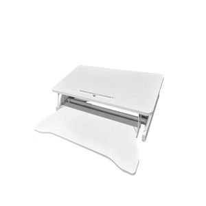 Convertitore da Scrivania Bianco da 32 Pollici con Regolazione Altezza, Postazione di Lavoro Portatile Sit-Stand, Vassoio per Laptop con Doppio Monitor e Spazio Ampio per Tastiera - Product Image 6