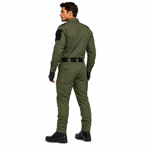 Uniforme Táctico Personalizado para Hombre, Uniforme de Senderismo al Aire Libre, Camisa de Manga Larga, Pantalones Cargo, Conjunto con Rodilleras, Uniforme Táctico de Entrenamiento Sólido - Product Image 6