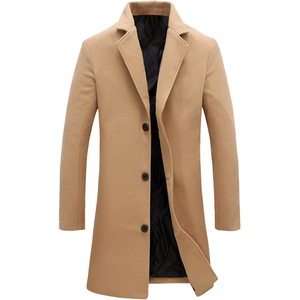 Manteau en Laine pour Hommes, Service OEM ODM, Manteau Long d'Hiver à Double Boutonnage pour Affaires et Activités Extérieures - Product Image 2
