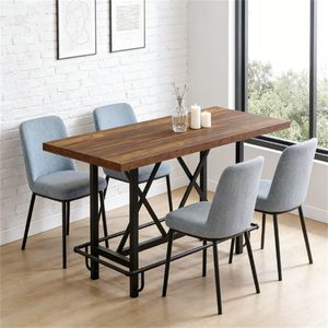 Rectangular Counter Height Dining <b>Table</b> <b>Bar</b> <b>Table</b> Without Footstool - Product Image 4