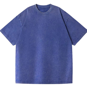 Custom Logo High Quality 260GSM Heavy Weight <b>Box</b> Fit 100% Cotton <b>Drop</b> Shoulder Oversized Cropped Boxy Plus Size T Shirts for Men - Product Image 6