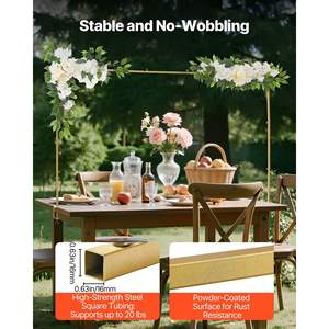 Support de ballon doré réglable, accessoires floraux, longueur 28'-98', hauteur 13'-42', pince de fixation pour table, pour mariage, Noël - Product Image 2