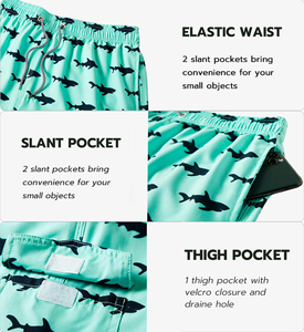 กางเกงชายหาดคุณภาพสูงสำหรับผู้ชาย แห้งเร็ว ผลิตจากโพลีเอสเตอร์ น้ำหนักเบา เหมาะสำหรับฤดูร้อน  รับออกแบบโลโก้ตามสั่ง - Product Image 3