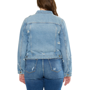 Chaqueta Vaquera para Mujer de Talla Grande al por Mayor, Tela Personalizable, Muestra Gratuita, la Mejor Calidad - Product Image 2