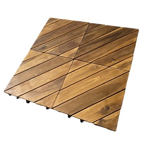 Baldosas de Madera de Acacia de Vietnam Antideslizantes e Impermeables de Fácil Instalación, Baldosas de Madera para Terraza Exterior con Sistema de Enclavamiento, 5 Años de Garantía - Product Image 1